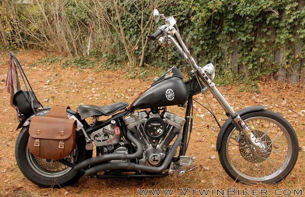 Brown leather saddlebags